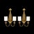 This sculptural Pair of Mid-Century Brass Two-Arm Sconces w/ Sculptural Volute Motif originated in Spain, 20th Century....