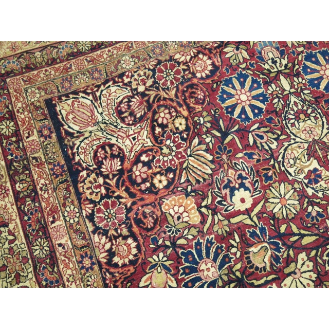 19th Century 19th Century Antique Zabihi Collection Large Lavar Kirmanshah Rug - 10'9" x 16'6" For Sale - Image 5 of 12