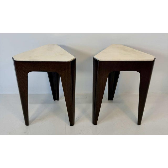 Wengé and Parchment Coffee Tables, 1980s, Set of 2 For Sale - Image 3 of 12