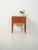 Scandinavian teak bedside table from the 1960s, with two drawers and square handles: clean lines, light proportions, and a...