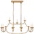 Flemish Large Linear Pendant in Gilded Iron Designer: Chapman & Myers Fixture Height: 28" Extension: 20" Canopy: 6" x 19"...