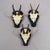 Vintage Set of Six Chamois Trophies on Shaped Plaques, Germany Ca. 1980s For Sale - Image 4 of 7
