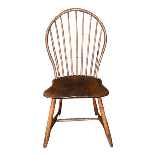 19th Century Yellow Pine Faux Bamboo Side Chair For Sale