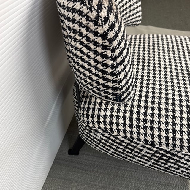 Caravane Custom Houndstooth Lounge Chair For Sale - Image 12 of 12