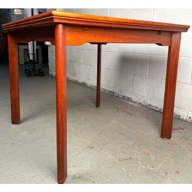 Mid-Century Teak Draw Leaf Table Made in Denmark For Sale - Image 4 of 15