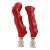 Red Coral Lamp Finials on Chrome Hardware - a Pair For Sale