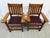 Wood Arts & Crafts Mission Style Arm Chairs, Pair For Sale - Image 7 of 12