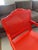 18th Century Louis XV Fauteuils in Hollywood Regency Coral- A Pair For Sale - Image 10 of 14
