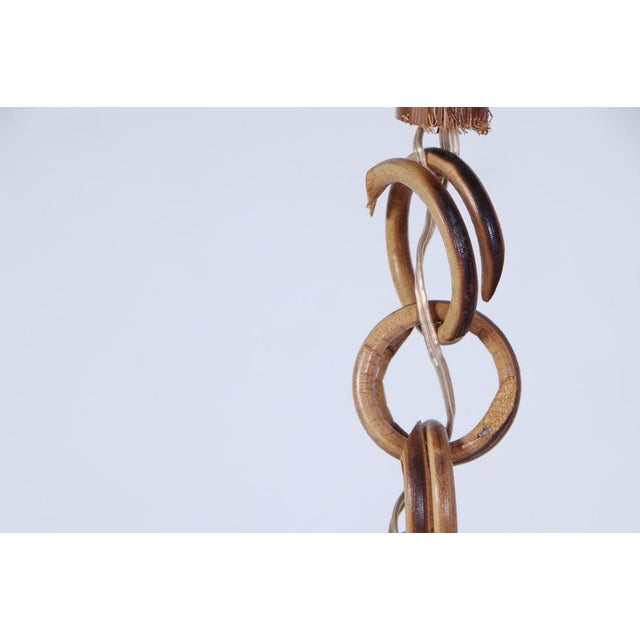 Oval Mirror Set and Bamboo Chandelier attributed to Franco Albini, 1960s, Set of 2 For Sale - Image 14 of 18