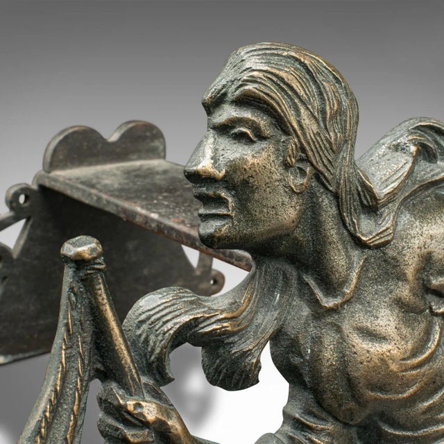 1850's Pair of Antique Figural Andirons For Sale - Image 9 of 10