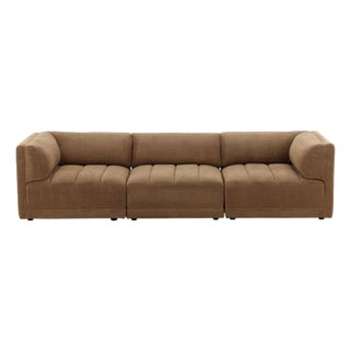 Cocoa Upholstered Sofa For Sale