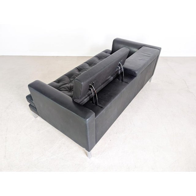 Postmodern DS-0040 2-Seater Sofa in Black Leather from de Sede For Sale - Image 3 of 15