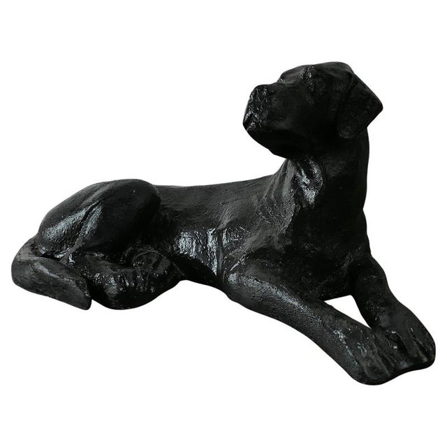 Vintage Black Labrador Door Stop, 1960 For Sale - Image 12 of 12
