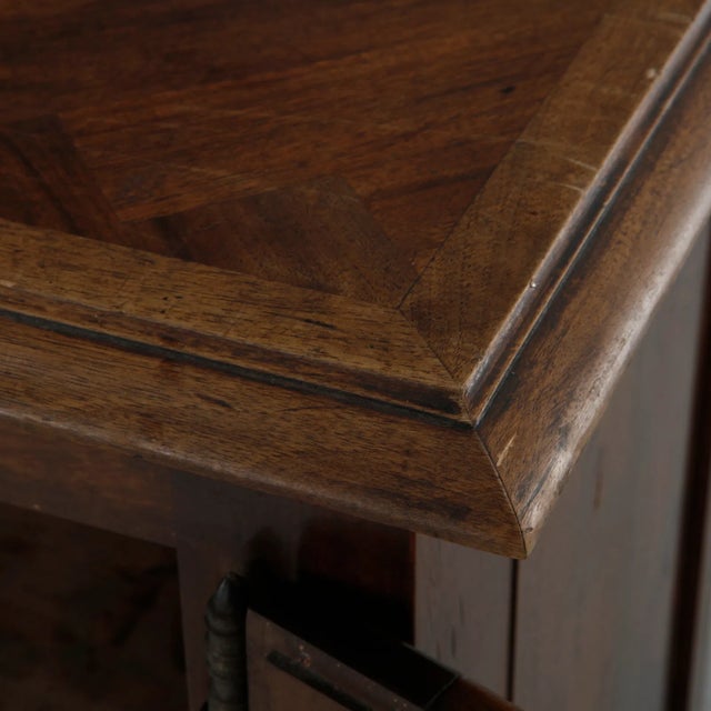 1940s Brutalist Charles Dudouyt Oak Sideboard With Carved Diamond Bobbin Legs, Attributed For Sale - Image 9 of 16
