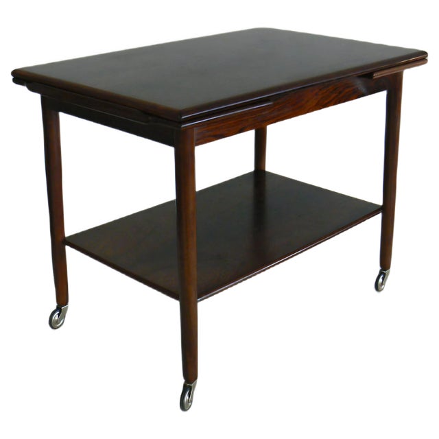Extendable Rosewood Tea Trolley from Svensborg For Sale