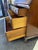Antique Secretary Desk, Brass Backed Screen Glass Door, Burl Wood Inlay, Two Shelves For Sale - Image 9 of 12