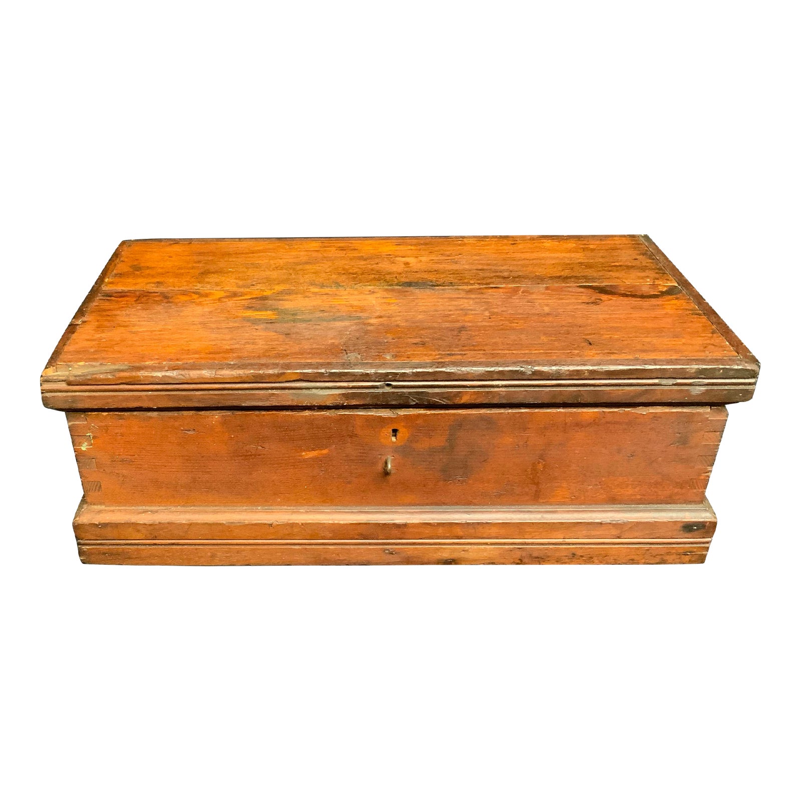 Late 19th Century Small Walnut Carpenter Box | Chairish