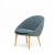 Blue Set of Mid-Century Armchairs, Italy For Sale - Image 8 of 10