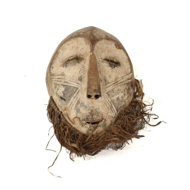 Off-white Early 20th Century Lega Mask with Beard For Sale - Image 8 of 8