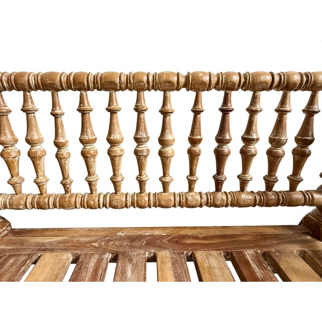 Boho Chic Vintage Colonial Spindle Daybed For Sale - Image 3 of 9