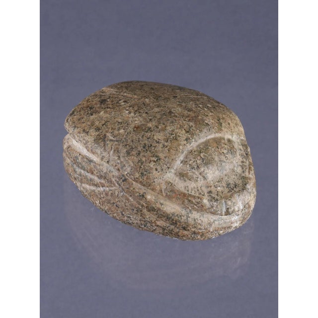 18th Dynasty Ancient Egyptian Carved Diorite Stone Heart Scarab, Circa 1500–1300 Bce For Sale - Image 11 of 18