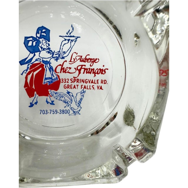 Contemporary Vintage l'Auberge Chez François Restaurant Ashtray Great Falls, Virginia For Sale - Image 3 of 12
