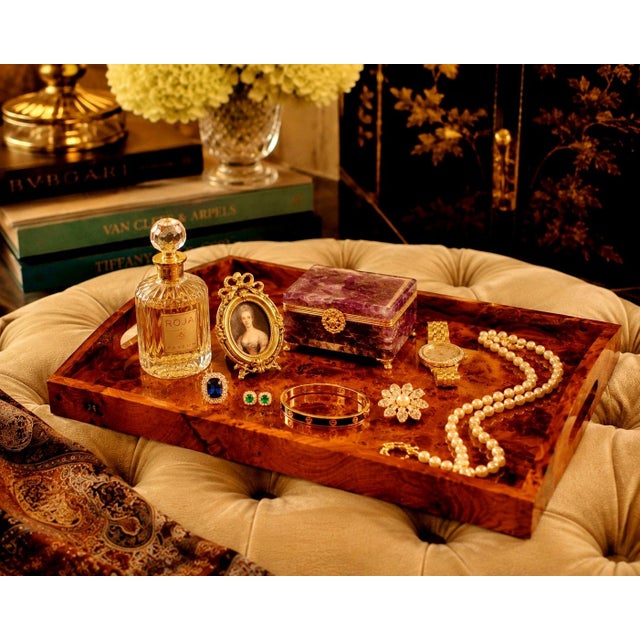 Contemporary Frgrant Solid Thuya Wood Tray Large Rare Unique For Sale - Image 3 of 12