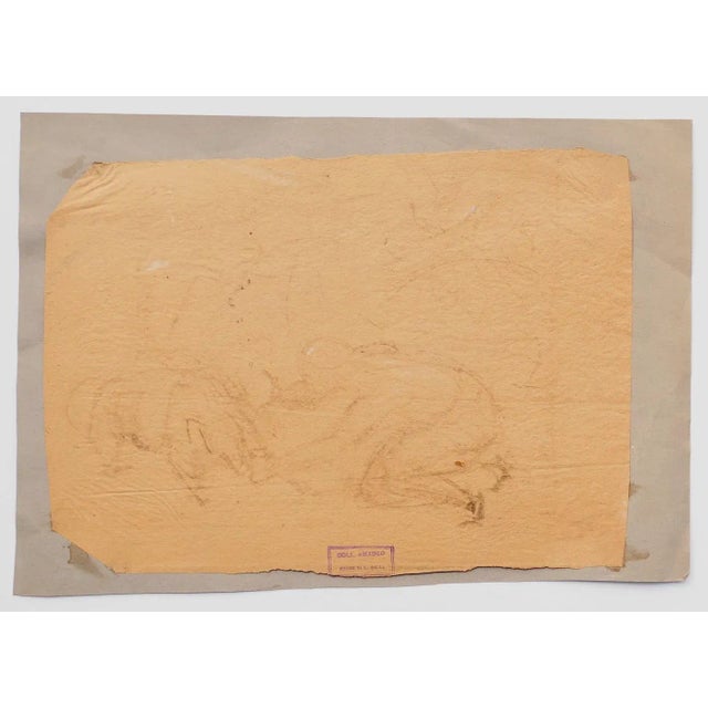 Figure is an original drawing in pen on paper realized by Luigi Galli, an Italian artist of the XX century. with the stamp...