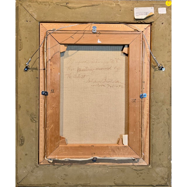 Johann Berthelsen -the Little Church Around the Corner in the Snow -1930s Oil Painting For Sale - Image 12 of 12