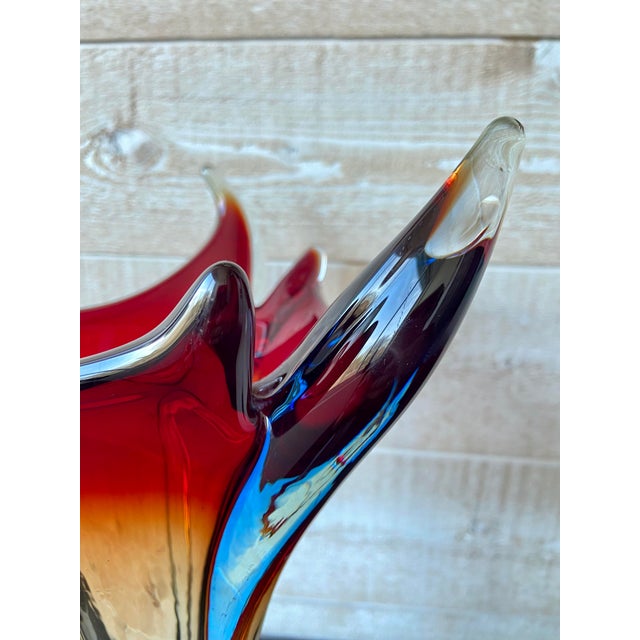 1970s Large Sommerso Glass Vase from Made Murano Glass, 1970s For Sale - Image 5 of 10