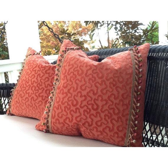 Schumacher "Vermicelli" Velvet Pillow Covers - a Pair ...