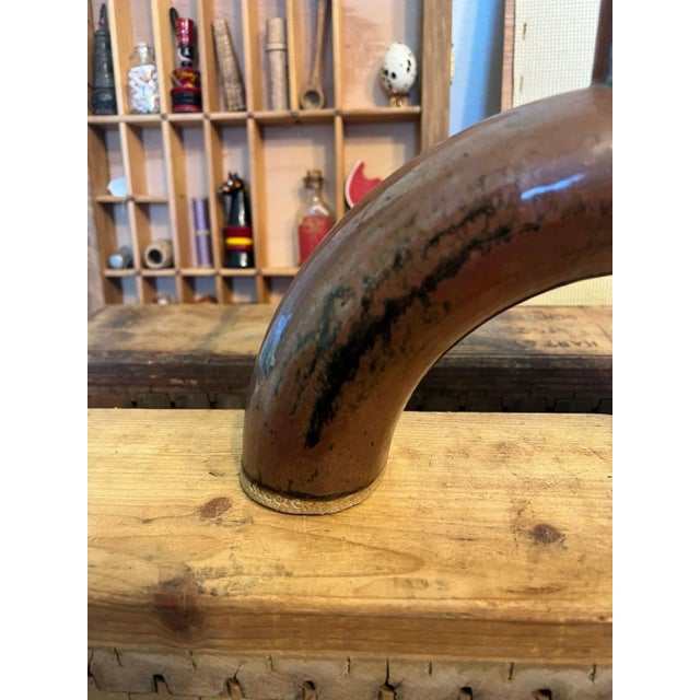 Ceramic 1970s Ceramic Bronze Colored Rustic Art Pottery Vase For Sale - Image 7 of 8