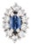 1970s Gold Sapphire Diamond Ring, Size For Sale