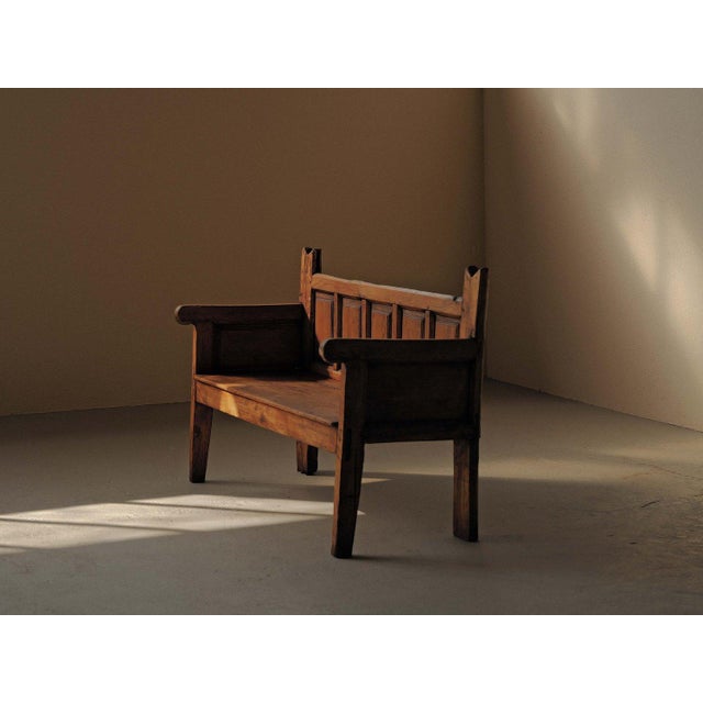 Folk Art Mountain Bench in Wood, Spain, 19th Century For Sale - Image 10 of 18