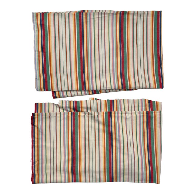 Ralph Lauren Home Cotton Awning Stripe Upholstery Fabric - 9.5 Yard For Sale