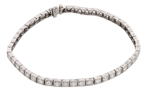 1920s Art Deco 2.00 Carat Old European Cut Diamond Platinum Tennis Bracelet