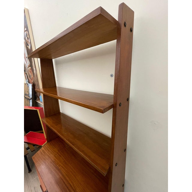 Bookcase with Drop-Leaf Door Cabinet, 1960s For Sale - Image 16 of 17