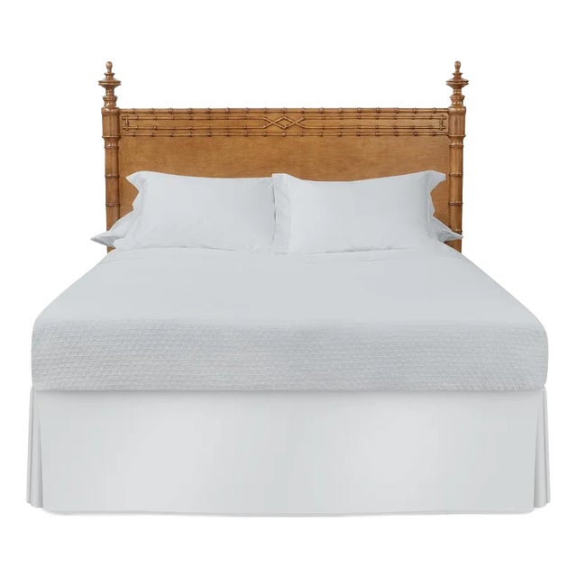 Bunny Williams Home Bamboo Trim Headboard in Birds Eye Maple, Twin For Sale