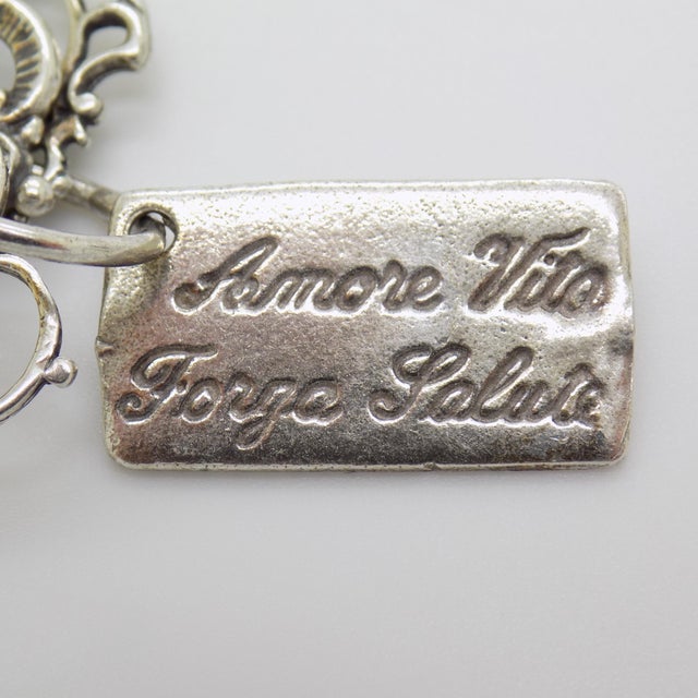 Vintage Italian Handmade Genuine Silver Bunch of Keys Figurine, 1980s For Sale - Image 9 of 16