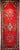 Vintage Persian Hamadan Wide Runner, Hand-Knotted Wool, Open Field Geometric Pattern, Red & Ivory. 4x10 For Sale - Image 11 of 18
