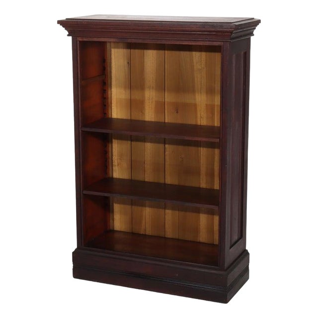 Antique Mahogany Petite Open Bookcase C1930 For Sale