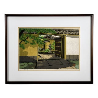 Masao Ido, Ōbai-In, Daitoku-Ji, 1990, Limited Edition Woodblock Print, Framed For Sale