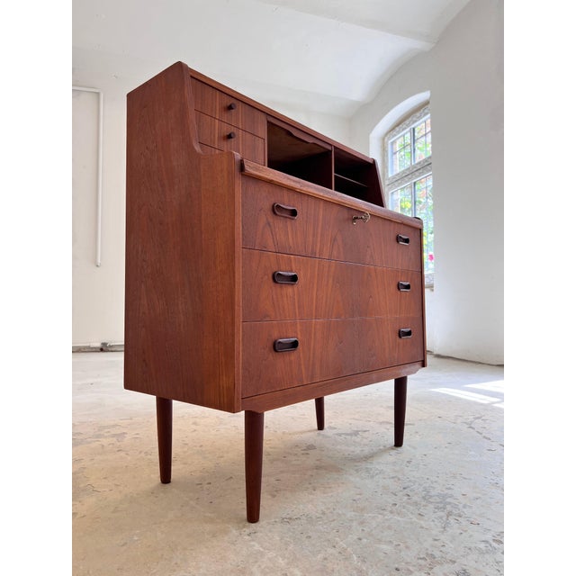 Teak Secretary with Mirror, Denmark For Sale - Image 11 of 11