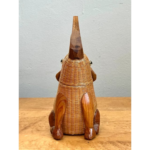 Vintage Shanghai Weave Rattan Elephant For Sale - Image 10 of 12