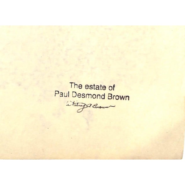 Art Sz: 11"H x 8 3/8"W 1944 Provenance stamp on verso: The Estate of Paul Desmond Brown *Book sold separately*