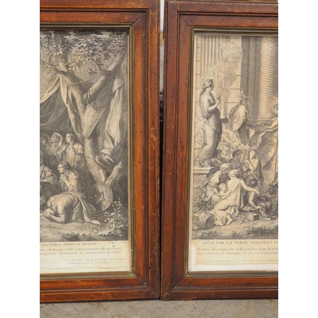 Pair of Framed 18th Century Alexander the Great Lithographs From France For Sale - Image 10 of 18