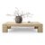 Crafted from solid wood, this grand-scale extra-large coffee table brings grounding organic minimalism and architectural...