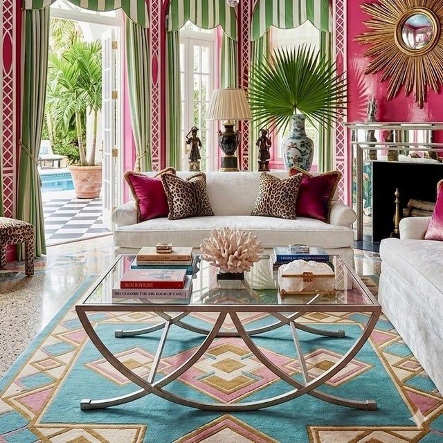 Bring a touch of curated glamour into your living space with this striking coffee table, confidently attributed to...