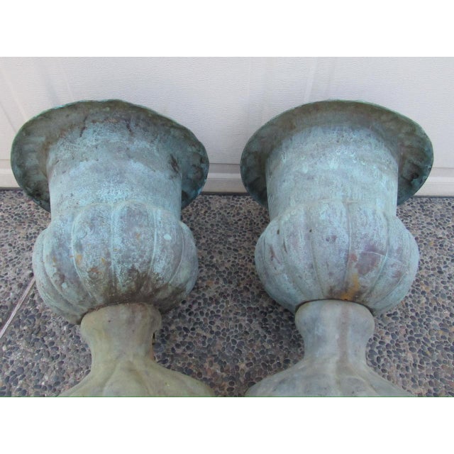 Pair of Antique French Copper Urns For Sale - Image 16 of 17