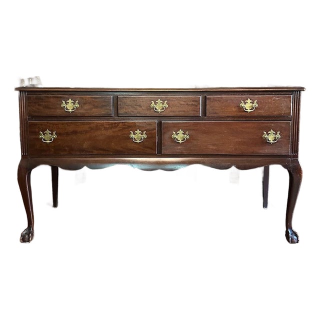 1930's Johnson Handley Johnson Mahogany Chippendale Style Sideboard Buffet, Grand Rapids Certified For Sale
